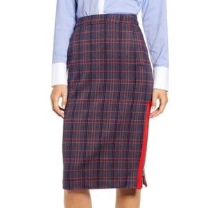 Tommy Hilfiger Plaid Pencil Skirt w/ Pockets